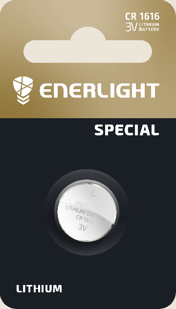 Батарейка ENERLIGHT LITHIUM CR 1616 BLI 1*20*960 / 76160101*(413)