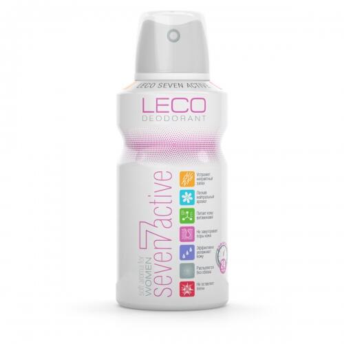 LECO Дезодорант-антиперспірант жін. Seven Active for Women білий балон 150мл*20