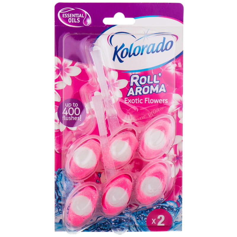 KOLORADO Брусок туалетний Roll Aroma,  DUOPACK EXOTIC FLOVERS 2*3шт*12/ WCRA 206