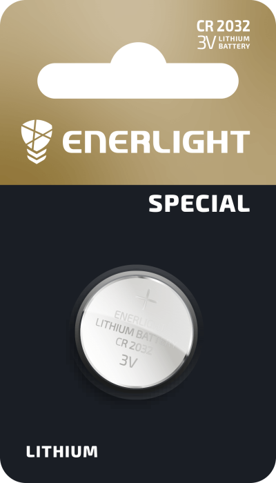 Батарейка ENERLIGHT LITHIUM CR 2032 BLI 1*20*960 / 70320101*(567)