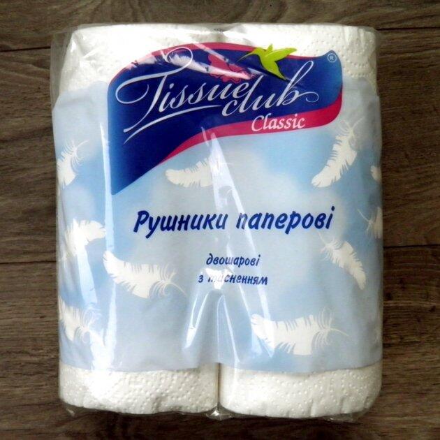 Полотенца бумажные \"Tissueclub\" 2рул. 2шар. белые * 12