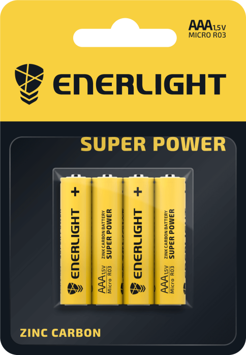 Батарейка ENERLIGHT Super Power AAA BLI 4*12*144 / 80030104*(086)
