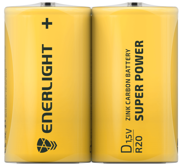 Батарейка ENERLIGHT Super Power D FOL 2*6*72 / 80200202*(208)