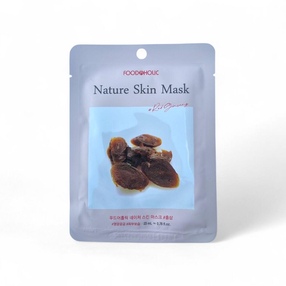 Маска тканинна для обличчя FOODAHOLIС SKIN з червоного женьшеню 23 мл