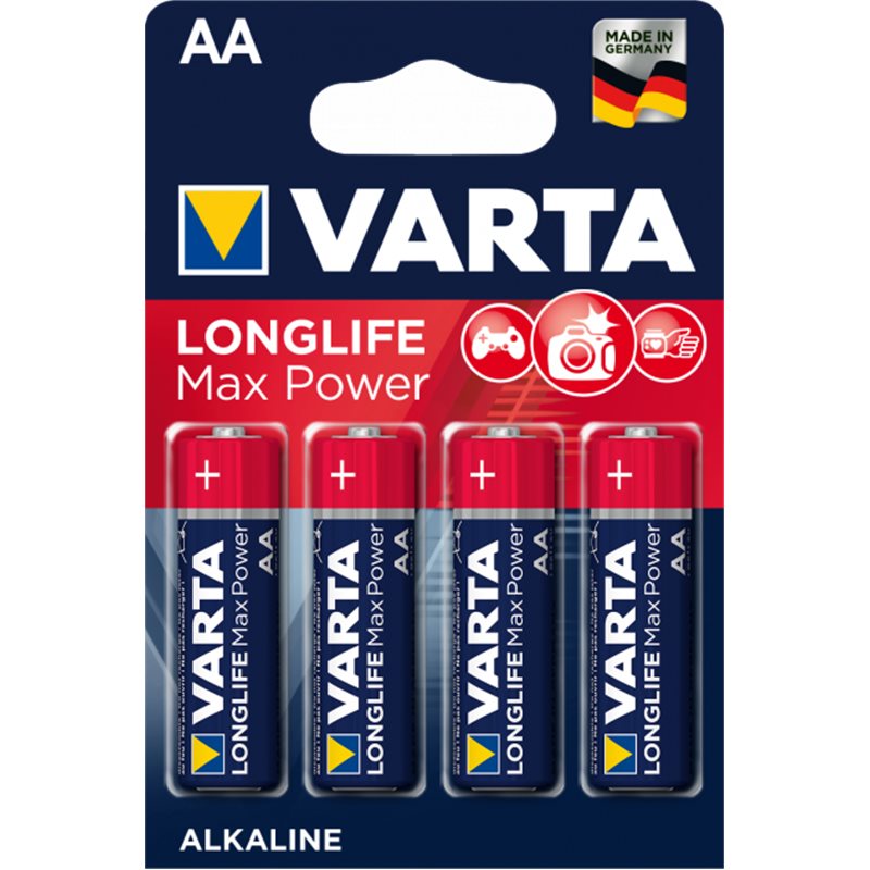 Батарейка  VARTA MAX T./LONGLIFE MAX POWER AA BLI 4 ALKALINE*20*(946)
