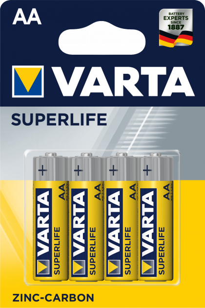 Батарейка  VARTA SUPERLIFE АА BLI 4 ZINС-CARBON*12*(267)