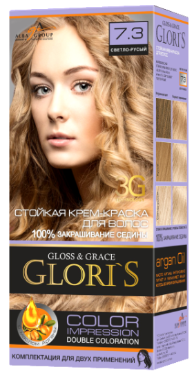 Крем-краска ТМ Glori\'s Светло-русые 7.3