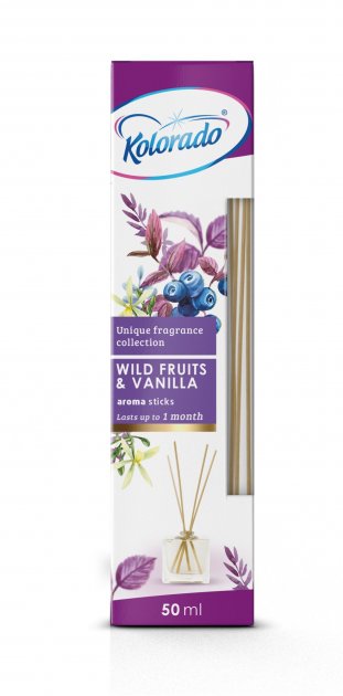 KOLORADO Освіжувач повітря  AROMA STICKS Фрукти і Ваніль 1шт*50мл*20