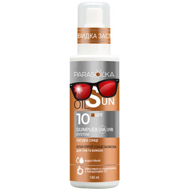 Parasol`ka Масло-спрей солнцезащитная для волос и тела SPF 10, 140мл