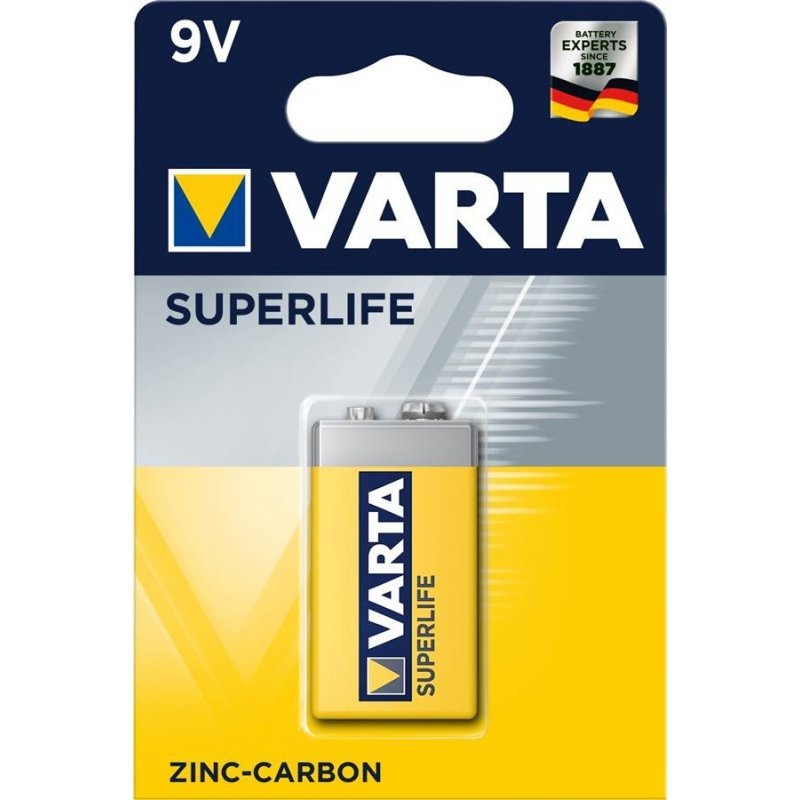 Батарейка  VARTA SUPERLIFE 6F22 BLI 1  ZINK-CARBON*10*(427)