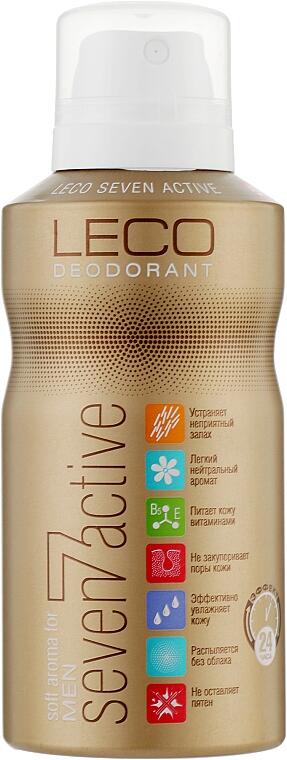 LECO Дезодорант-антиперспірант чол. Seven Active for Men Gold аер.балон 150мл*20