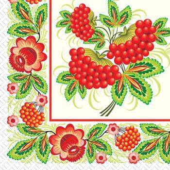 Салфетки 33х33 \"Калина\" МАРГО * 15/39