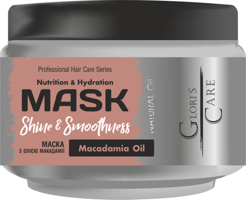 Маска для гладкости и блеска волос Gloris Care 500мл*12