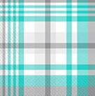 Салфетки 33х33 \"Стильная Шотландка бирюза\" МАРГО * 15 Салфетки 33х33 \"Стильная Шотландка бирюза\" МАРГО * 15