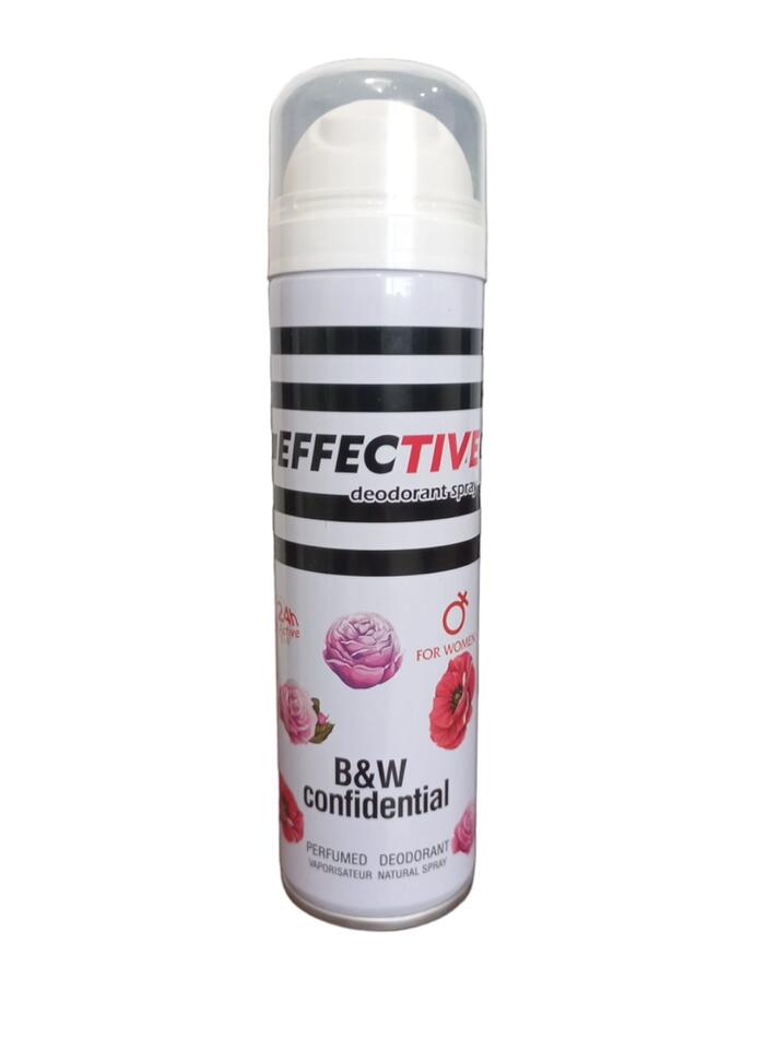 EFFECTIVE Дезодорант женский парфюмированный B&amp;W CONFIDENTAL 150мл *24