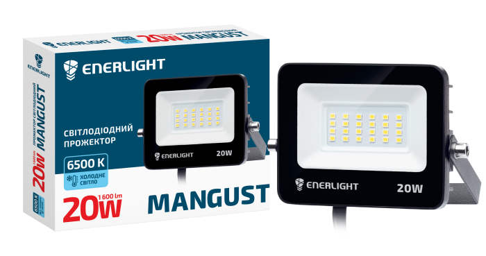 Прожектор світлодіодний  ENERLIGHT MANGUST 20Вт 6500К  (038)