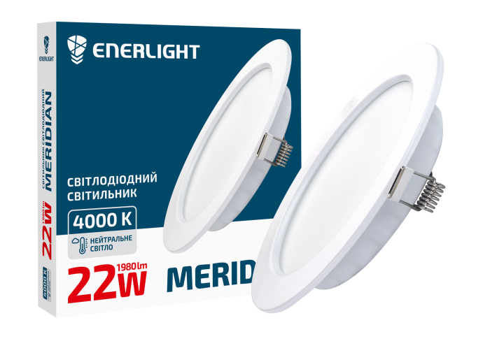 Світильник стельовий світлодіодний  ENERLIGHT MERIDIAN  22Вт 4000К (394)