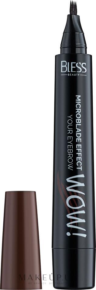 Bless cosmetics Маркер для бровей WOW TATTOO BROW PEN № 02 шоколадный 6шт / уп