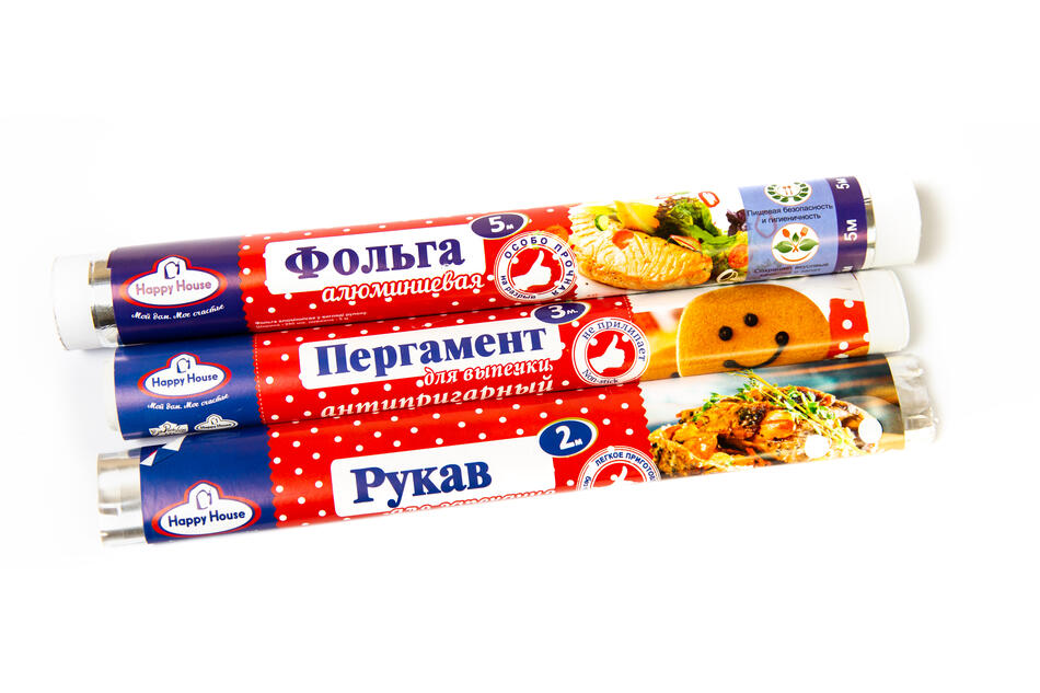 HAPPY HOUSE (АКЦІЯ) Набір Фольга 5м + Пергамент 3м + Рукав 2м*18