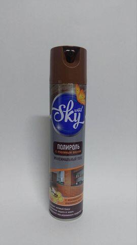 "SKY wind" Полироль для мебели с пчелиным воском "Максимальный уход" 300мл*24