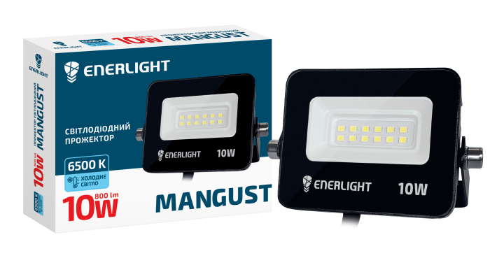 Прожектор світлодіодний  ENERLIGHT MANGUST 10Вт 6500К (014)