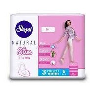 SLEEPY Прокладки ультратонкие Natural extra thin Lady pad Night 6шт*24