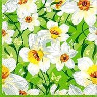 Салфетки 33х33 \"Нарциссы\" МАРГО * 15/39