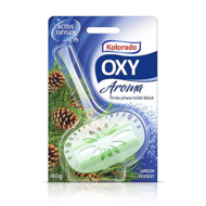 KOLORADO Трехфазный блок для туалета Oxy Aroma ЗЕЛЕНЫЙ ЛЕС / WCOA 01