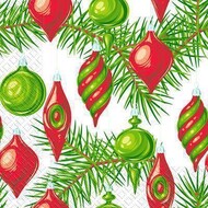 Салфетки 33х33 \"Рождественские игрушки\" МАРГО * 15