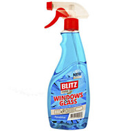 Рідина для миття скла "BLITZ Crystal" Aquablue (ПЕТ пляшка трігер) 0,5л*18