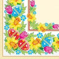 Салфетки 33х33 \"Пасхальная рамочка\" МАРГО * 15